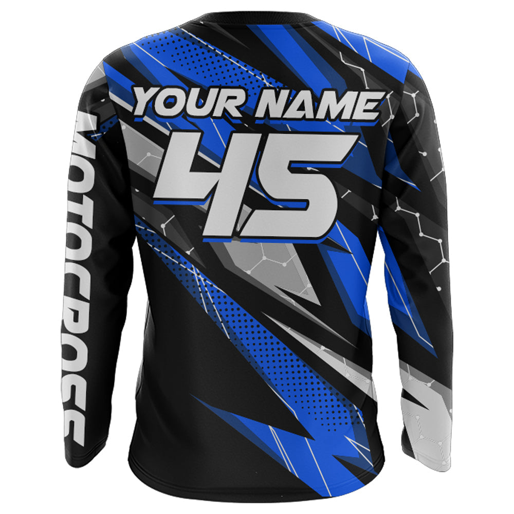 Custom Dirt Bike MX Jersey + Blue Motocross Shirt Extreme Racing