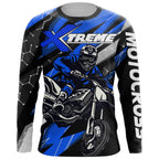 Custom Dirt Bike MX Jersey + Blue Motocross Shirt Extreme Racing