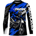 Custom Dirt Bike MX Jersey + Blue Motocross Shirt Extreme Racing