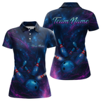 Watercolor Galaxy Bowling Shirts Team Custom Bowling Polo & Quarter Zip