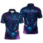 Watercolor Galaxy Bowling Shirts Team Custom Bowling Polo & Quarter Zip