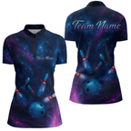 Watercolor Galaxy Bowling Shirts Team Custom Bowling Polo & Quarter Zip