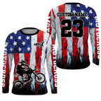 Motocross Racing Jersey + American Flag Motox Dirt Bike Shirt Off-Road Motorcycle Jersey