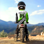 Green Motocross Shirts Racing +Custom Dirt Bike Jersey Off-Road Shirt