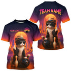 Custom Funny Cat Bowling Jersey Bowling Uniform Bowling Team Shirts