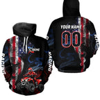 US Flag ATV Motocross Hoodie Custom ATV Off-Road Quad Bike Hoodie