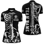 Custom Skull Bone 8 Ball Billiard Shirts Billiard Team Jerseys Polo & 1/4 Zip Shirts