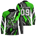 Custom Green Motocross Racing Jersey Upf30+ Dirt Bike Shirt Racing Jersey