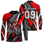 Custom Red Motocross Racing Jersey Upf30+ Dirt Bike Shirt Racing Jersey