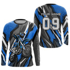 Custom Blue Motocross Racing Jersey Upf30+ Dirt Bike Shirt Racing Jersey