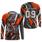 Custom Orange Motocross Racing Jersey Upf30+ Dirt Bike Shirt Racing Jersey