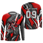 Custom Red Motocross Racing Jersey Upf30+ Dirt Bike Shirt Racing Jersey