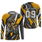 Custom Yellow Motocross Racing Jersey Upf30+ Dirt Bike Shirt Racing Jersey