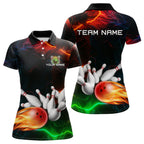 Custom Colorful Lightning Bowling Jersey Bowling Uniform Polo & 1/4 Zip Bowling Team Shirts