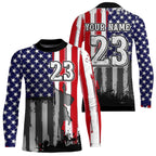US Flag Dirt Bike Jersey Off-Road Shirt Custom Motocross Jersey +