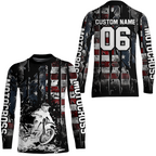 US Flag Motocross Racing Extreme Jersey + Motorcycle Shirt