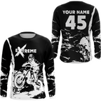 Black Motocross Racing Extreme Jersey + Motorcycle Shirt MX