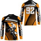 Custom Orange Motocross Racing Jersey + Motorcycle Shirt Dirt Bike Jersey