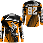 Custom Orange Motocross Racing Jersey + Motorcycle Shirt Dirt Bike Jersey