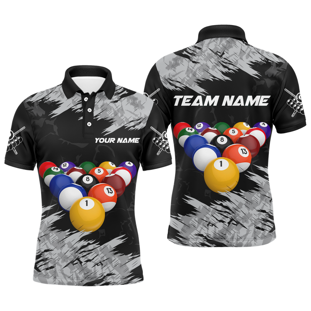 Billiard Shirt Billiard Jersey Billiard Gifts Team 8 Ball Polo & 1/4 Zip