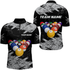 Billiard Shirt Billiard Jersey Billiard Gifts Team 8 Ball Polo & 1/4 Zip