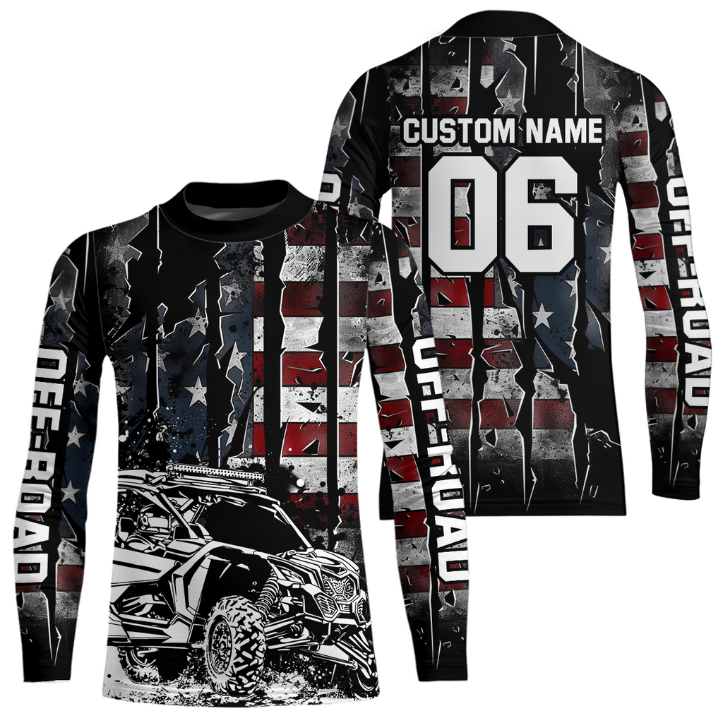 Custom US Flag UTV Motocross Jersey + UTV Jersey Off-Road