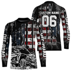 Custom US Flag UTV Motocross Jersey + UTV Jersey Off-Road