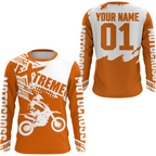 Orange Racing Dirt Bike Shirt Motocross Jersey + Extreme Off-Road