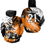 Orange Atv Motocross Hoodie Custom Off-Road Quad Bike Hoodies