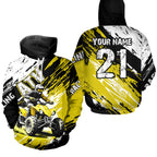Yellow Atv Motocross Hoodie Custom Off-Road Quad Bike Hoodies