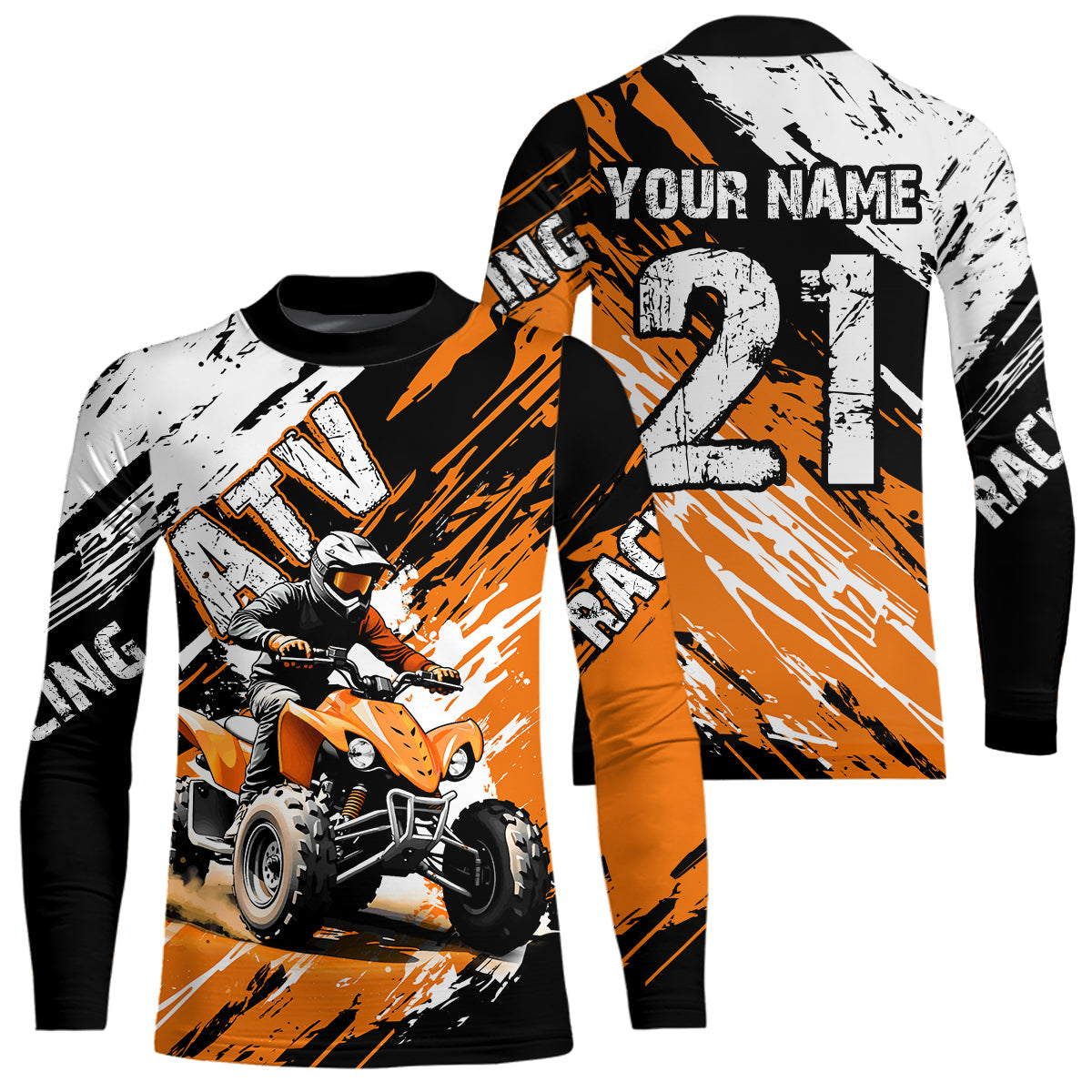 Orange Atv Motocross Jersey Custom Off-Road Quad Bike Shirt Mx Dirt Bike