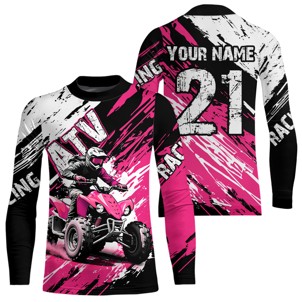 Pink Atv Motocross Jersey Custom Off-Road Quad Bike Shirt Mx Dirt Bike