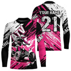 Pink Atv Motocross Jersey Custom Off-Road Quad Bike Shirt Mx Dirt Bike
