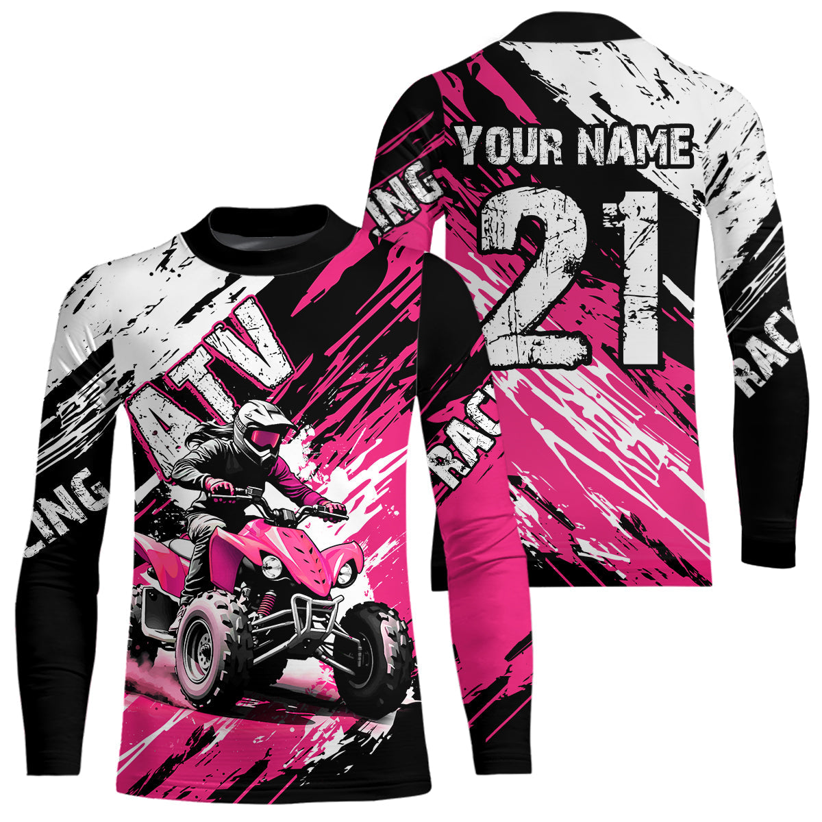 Pink Atv Motocross Jersey Custom Off-Road Quad Bike Shirt Mx Dirt Bike