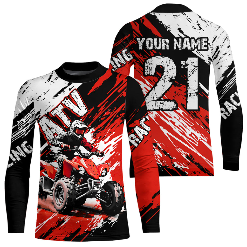 Red Atv Motocross Jersey Custom Off-Road Quad Bike Shirt Mx Dirt Bike