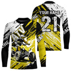 Yellow Atv Motocross Jersey Custom Off-Road Quad Bike Shirt Mx Dirt Bike