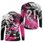 Pink Atv Motocross Jersey Custom Off-Road Quad Bike Shirt Mx Dirt Bike