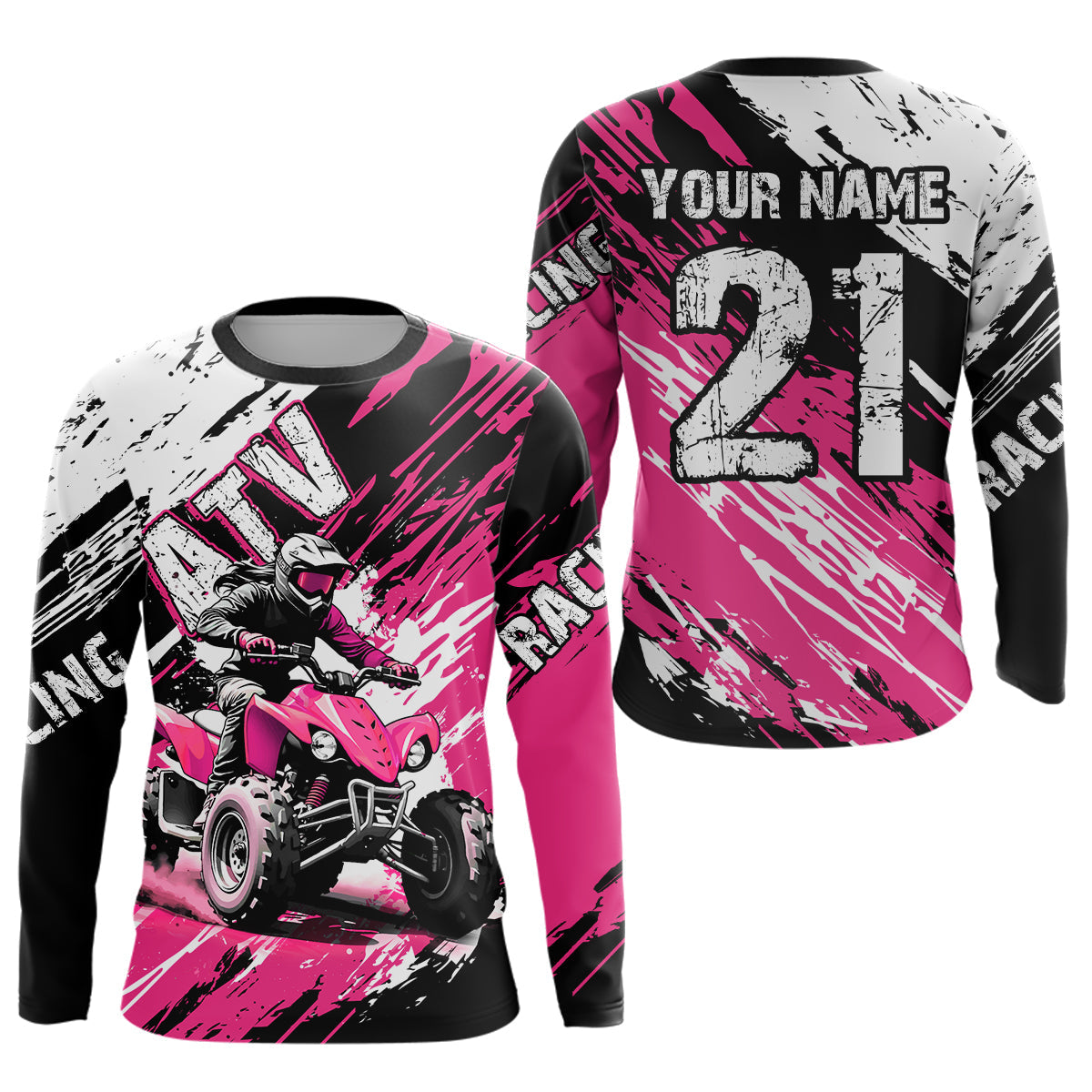 Pink Atv Motocross Jersey Custom Off-Road Quad Bike Shirt Mx Dirt Bike