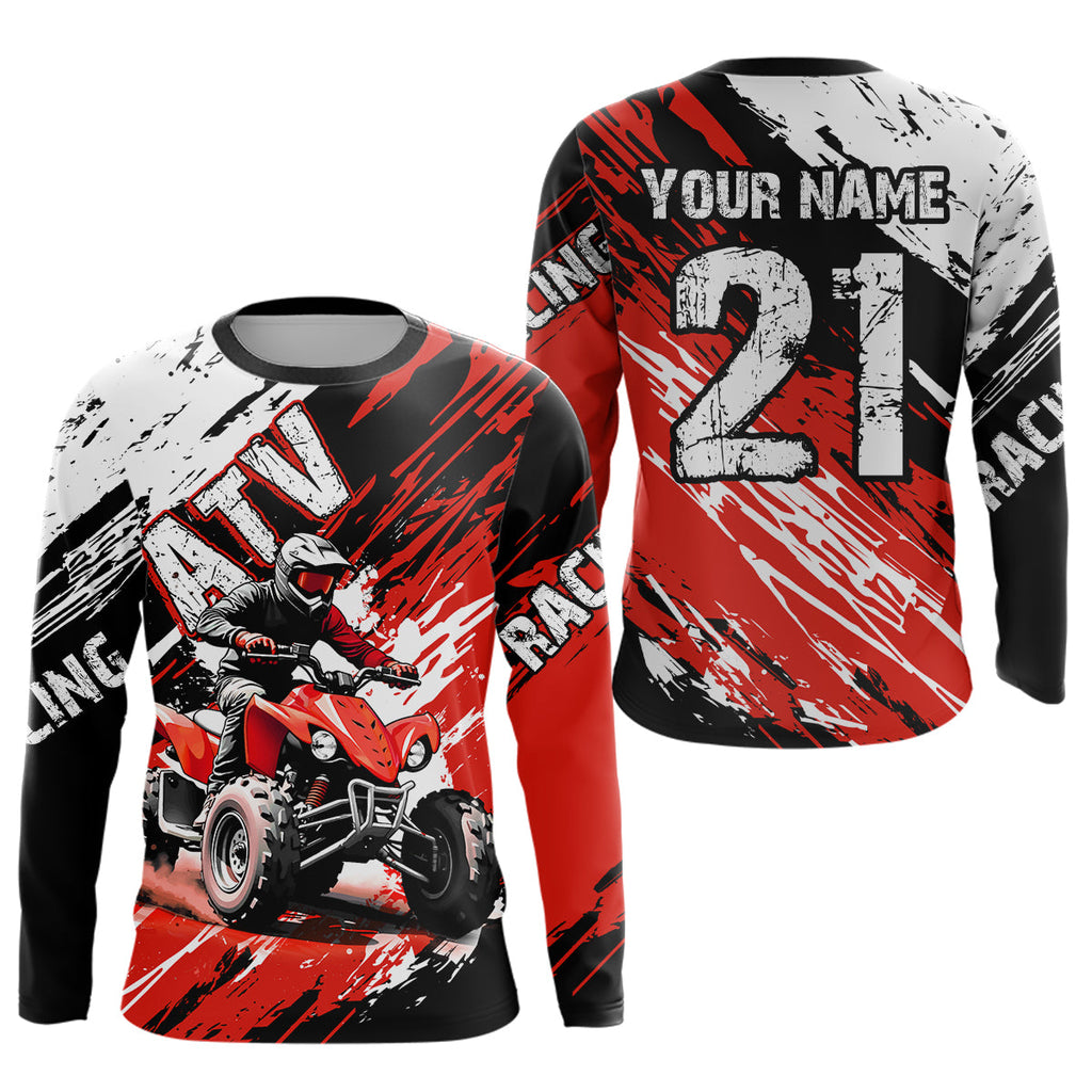 Red Atv Motocross Jersey Custom Off-Road Quad Bike Shirt Mx Dirt Bike