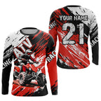 Red Atv Motocross Jersey Custom Off-Road Quad Bike Shirt Mx Dirt Bike