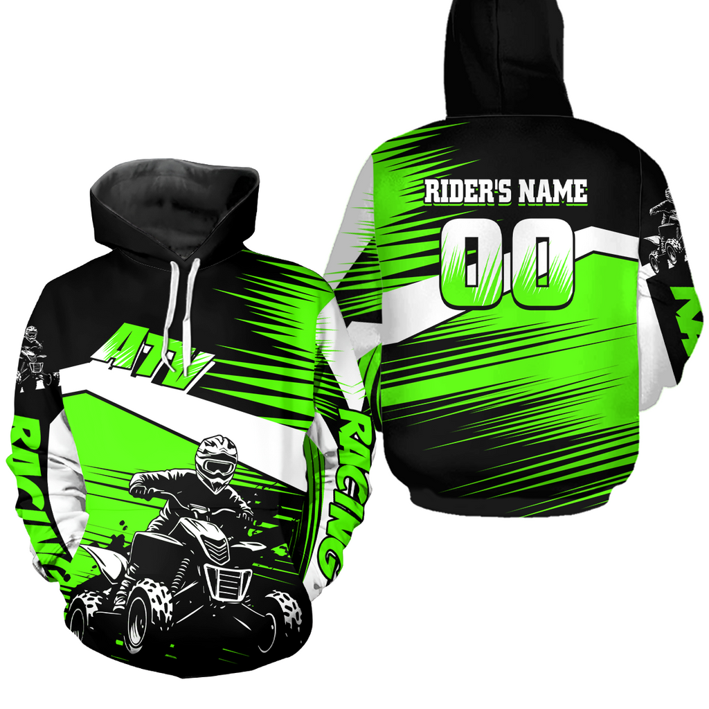 Custom Green ATV Motocross Hoodie Jersey Quad Racing Hoodie Shirt