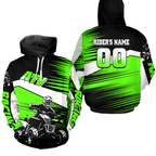 Custom Green ATV Motocross Hoodie Jersey Quad Racing Hoodie Shirt
