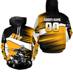 Custom Orange ATV Motocross Hoodie Jersey Quad Racing Hoodie Shirt