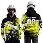 Custom Yellow ATV Motocross Hoodie Jersey Quad Racing Hoodie Shirt