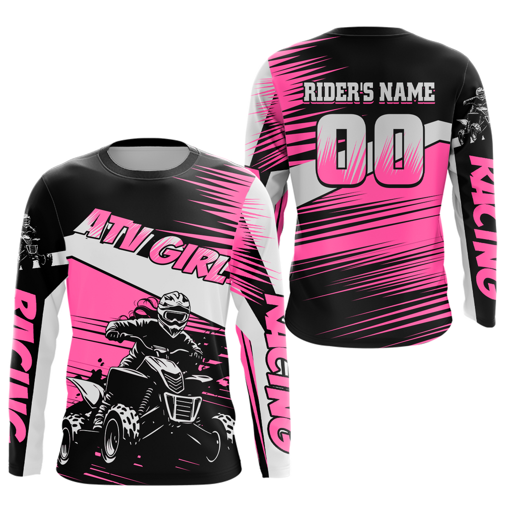 Custom Pink ATV Motocross Jersey for Adult Quad Dirt Bike Racing Shirt