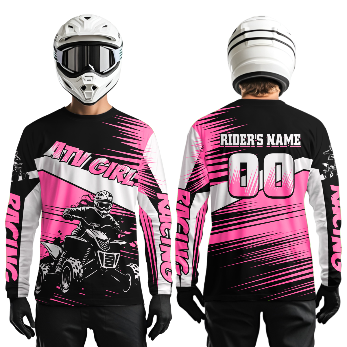 Custom Pink ATV Motocross Jersey for Adult Quad Dirt Bike Racing Shirt