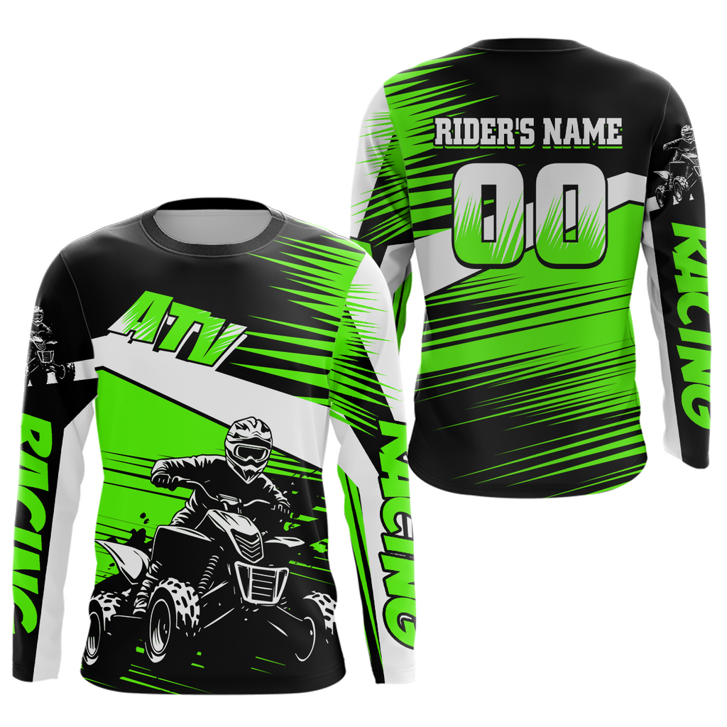 Custom Green ATV Motocross Jersey for Adult Quad Dirt Bike Racing Shirt