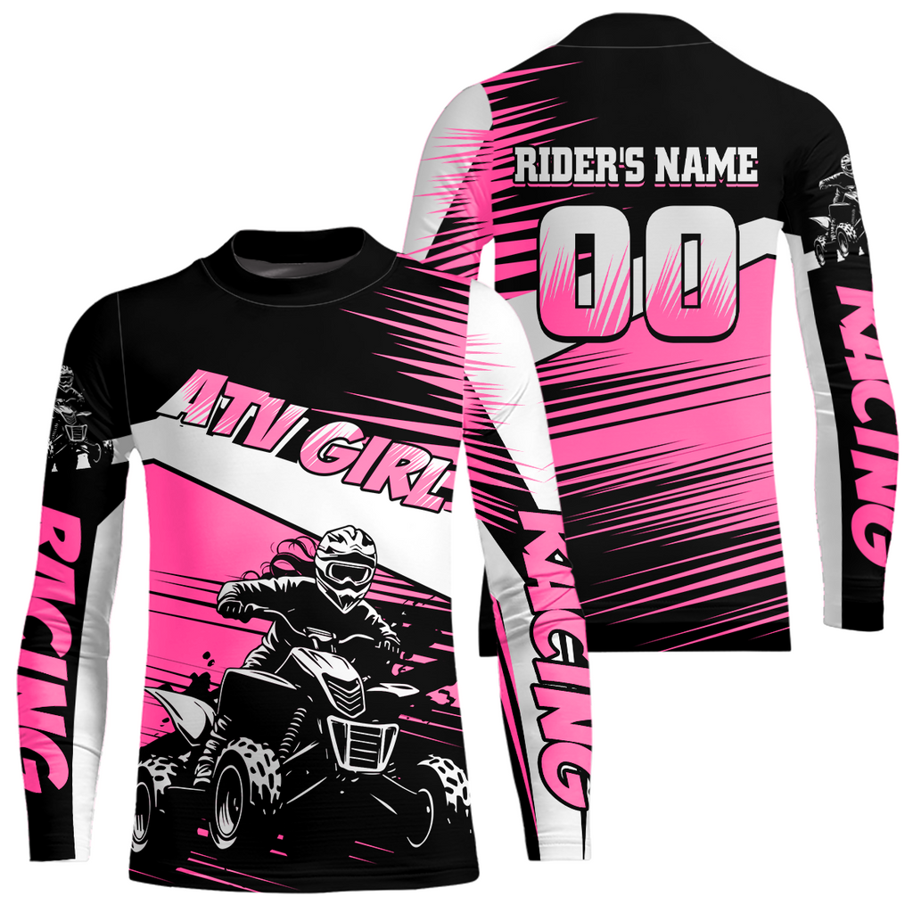 Custom Pink ATV Motocross Jersey for Adult Quad Dirt Bike Racing Shirt