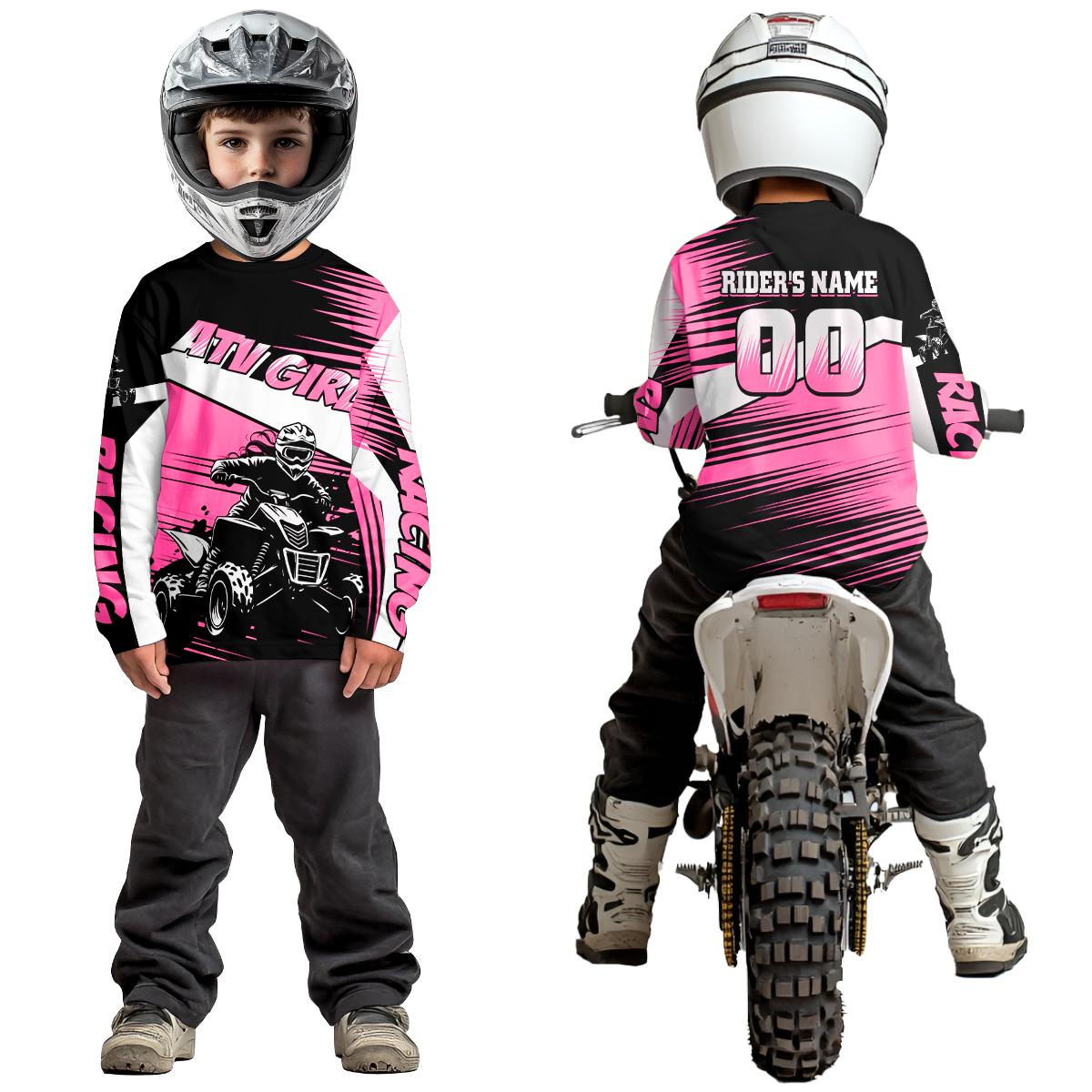 Custom Pink ATV Motocross Jersey for Adult Quad Dirt Bike Racing Shirt