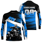 Custom Blue ATV Motocross Jersey for Adult Quad Dirt Bike Racing Shirt